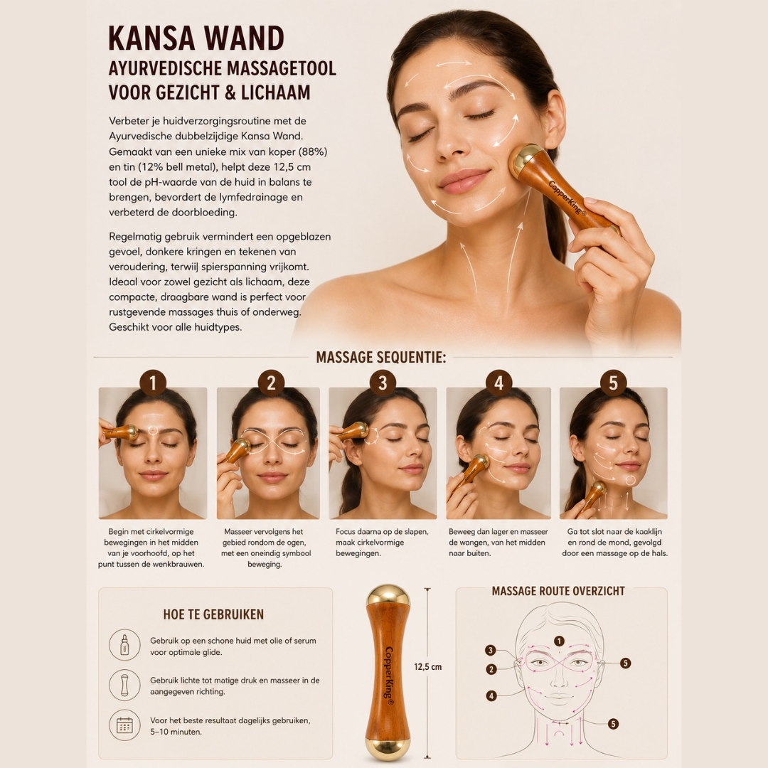 Dual Kansa wand met koper voor het gezicht (2-in-1, CopperKing) - Afbeelding 4