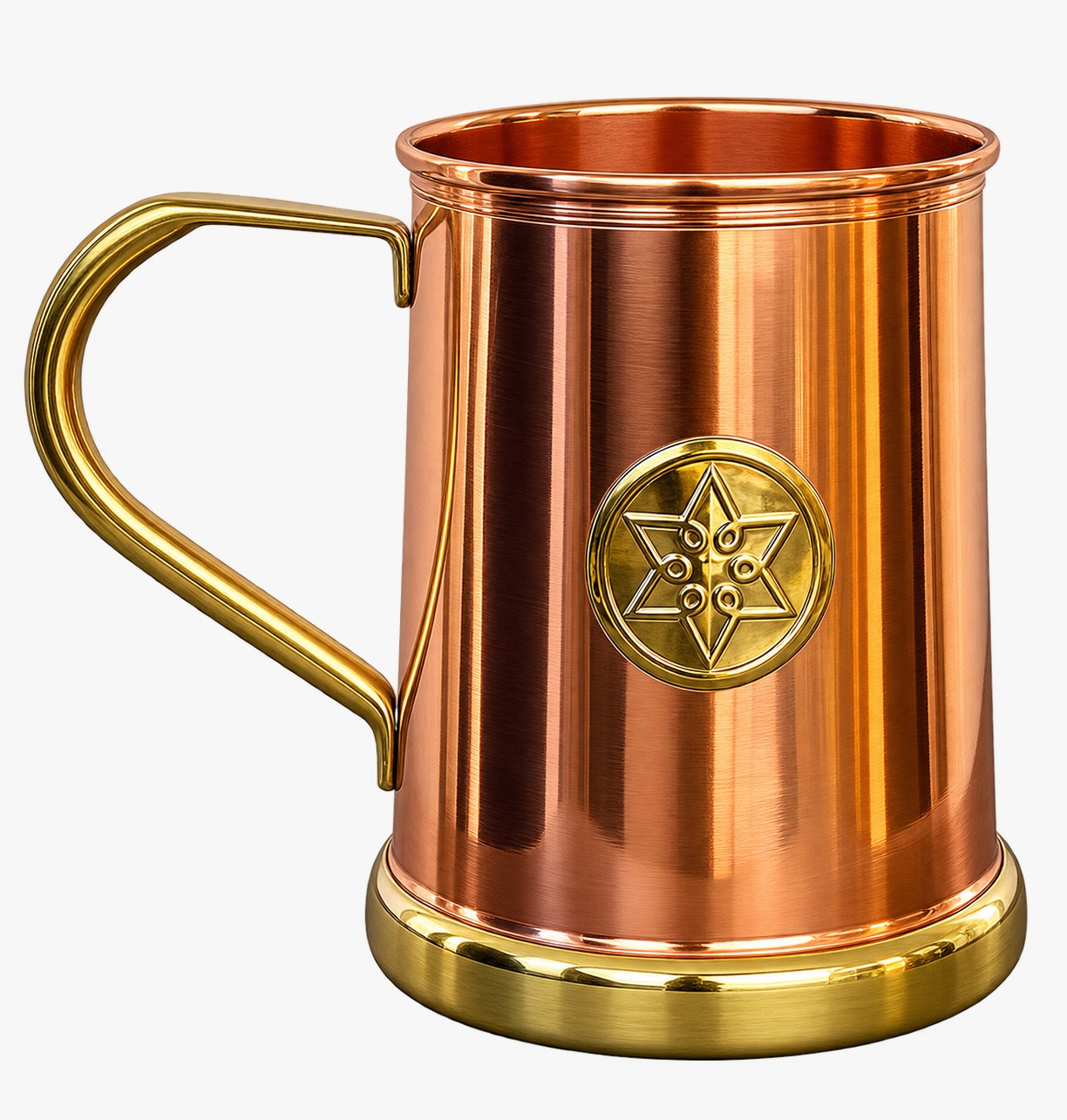 Puur koperen luxe mok/beker – speciaal Copper Specialist design – 500 ml/360 g (zware uitvoering) - Afbeelding 3