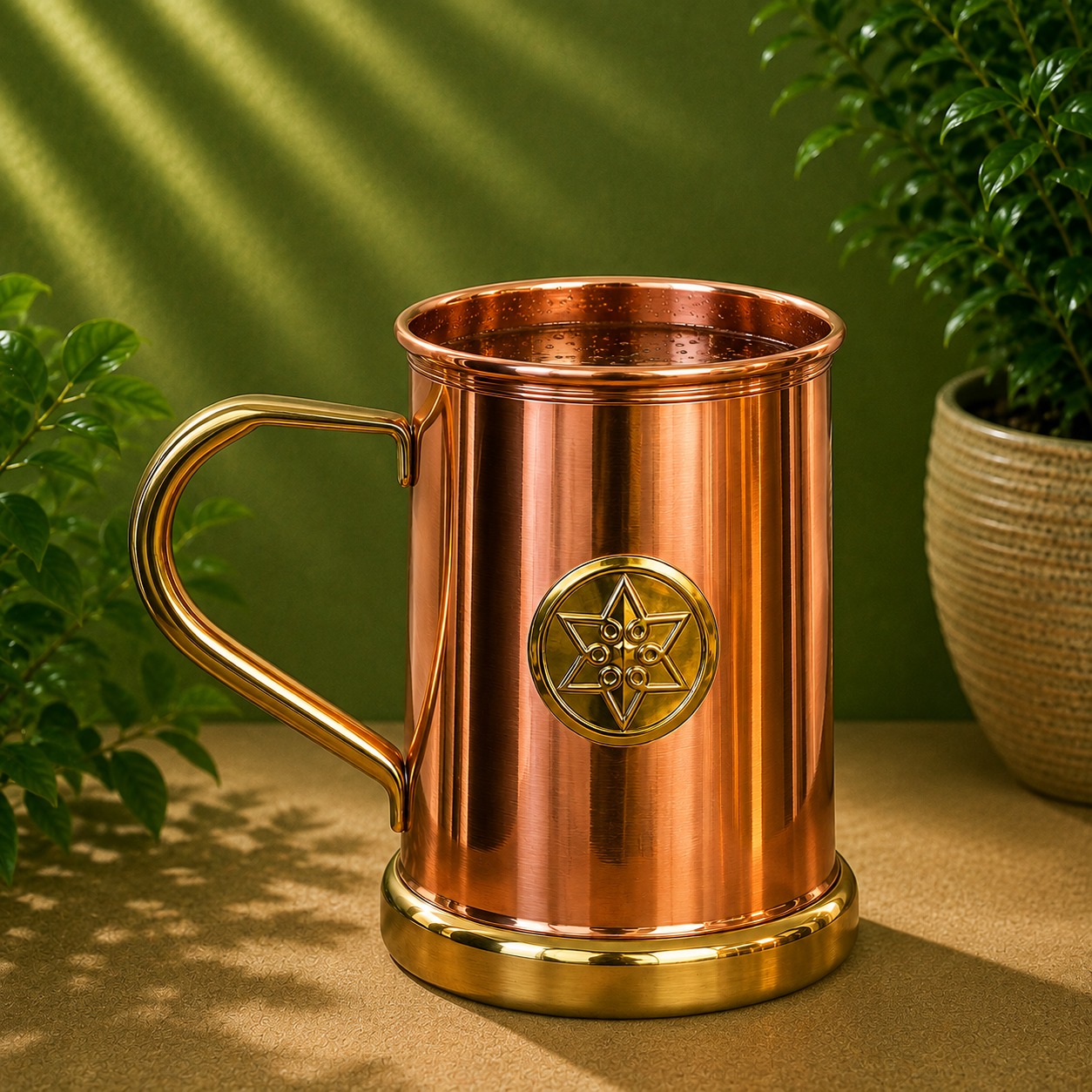 Puur koperen luxe mok/beker – speciaal Copper Specialist design – 500 ml/360 g (zware uitvoering) - Afbeelding 2